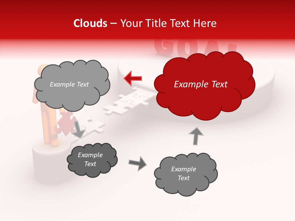 Stick Figure Jigsaw Bridge PowerPoint Template