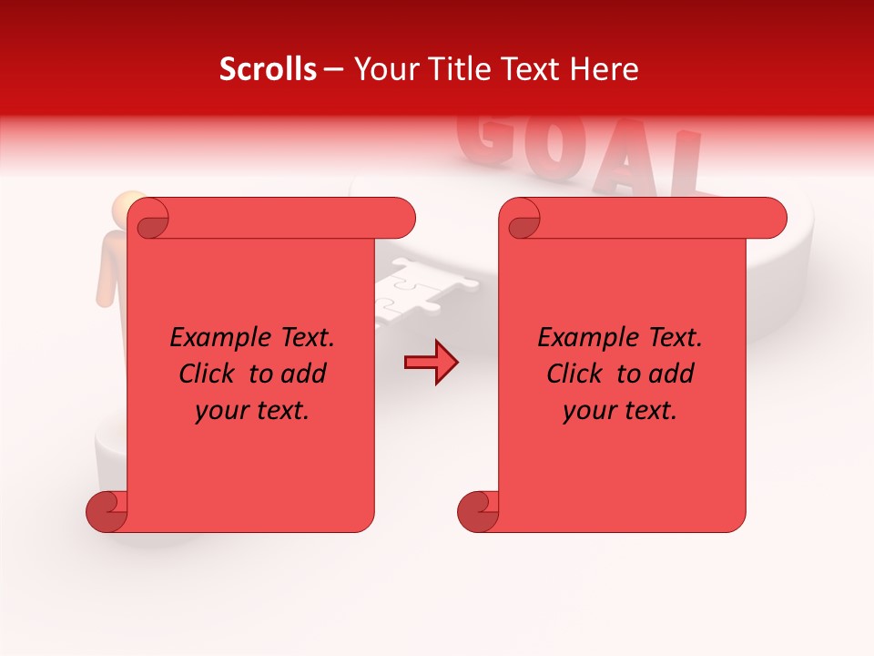 Stick Figure Jigsaw Bridge PowerPoint Template