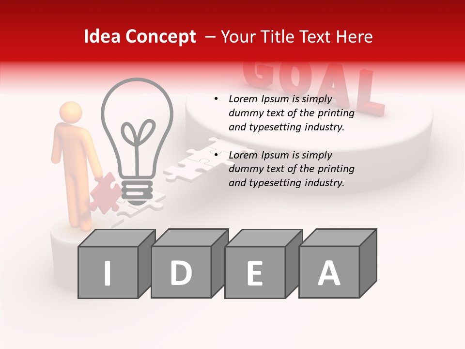 Stick Figure Jigsaw Bridge PowerPoint Template