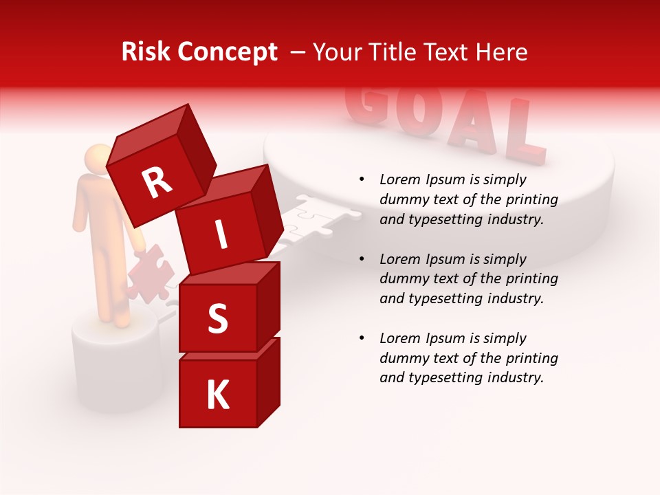 Stick Figure Jigsaw Bridge PowerPoint Template