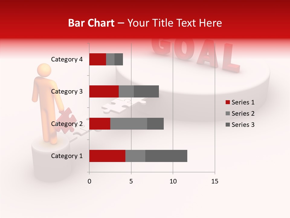 Stick Figure Jigsaw Bridge PowerPoint Template