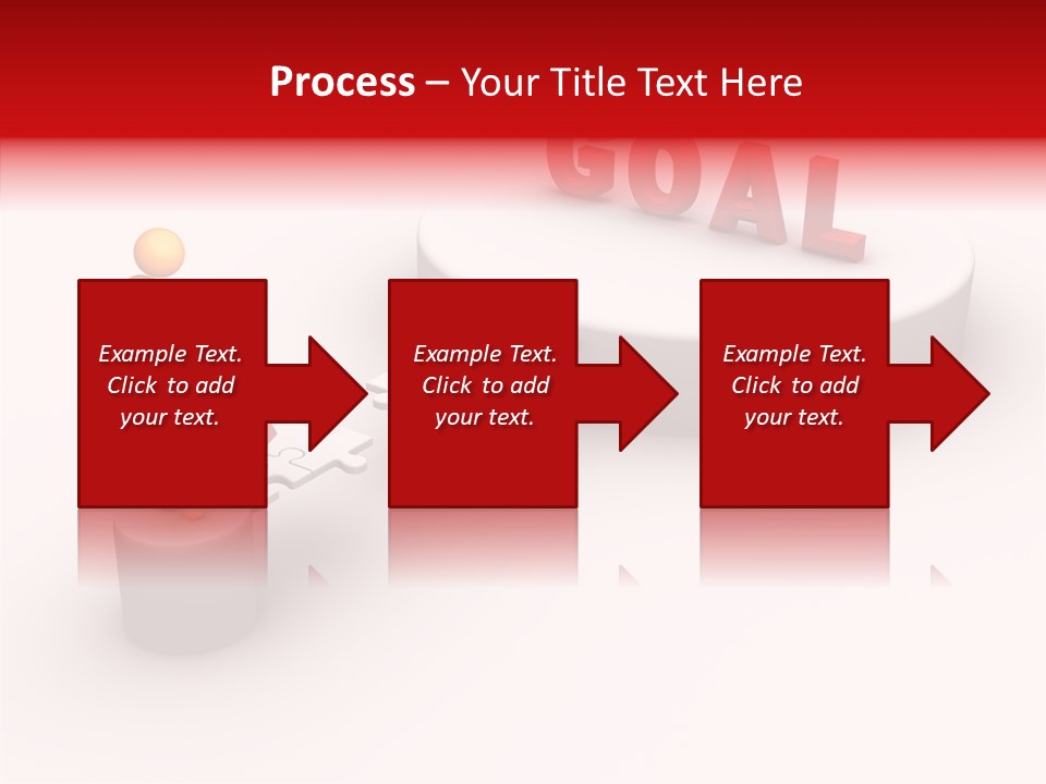 Stick Figure Jigsaw Bridge PowerPoint Template