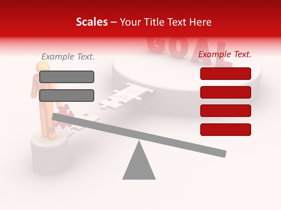 Stick Figure Jigsaw Bridge PowerPoint Template