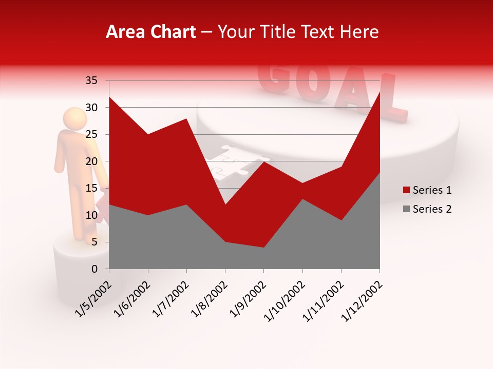 Stick Figure Jigsaw Bridge PowerPoint Template