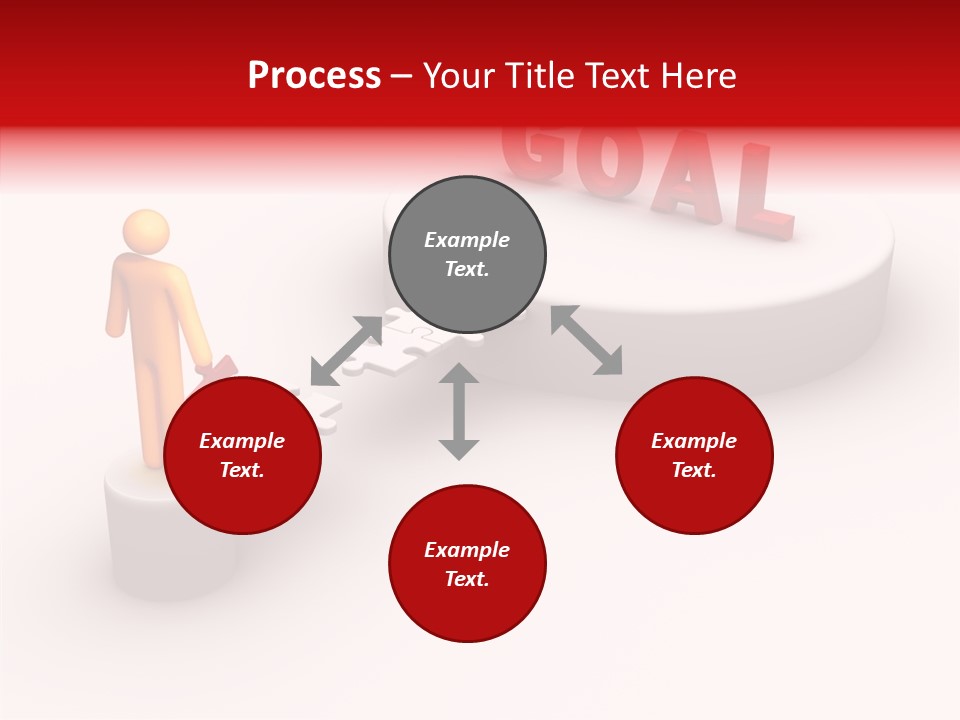Stick Figure Jigsaw Bridge PowerPoint Template