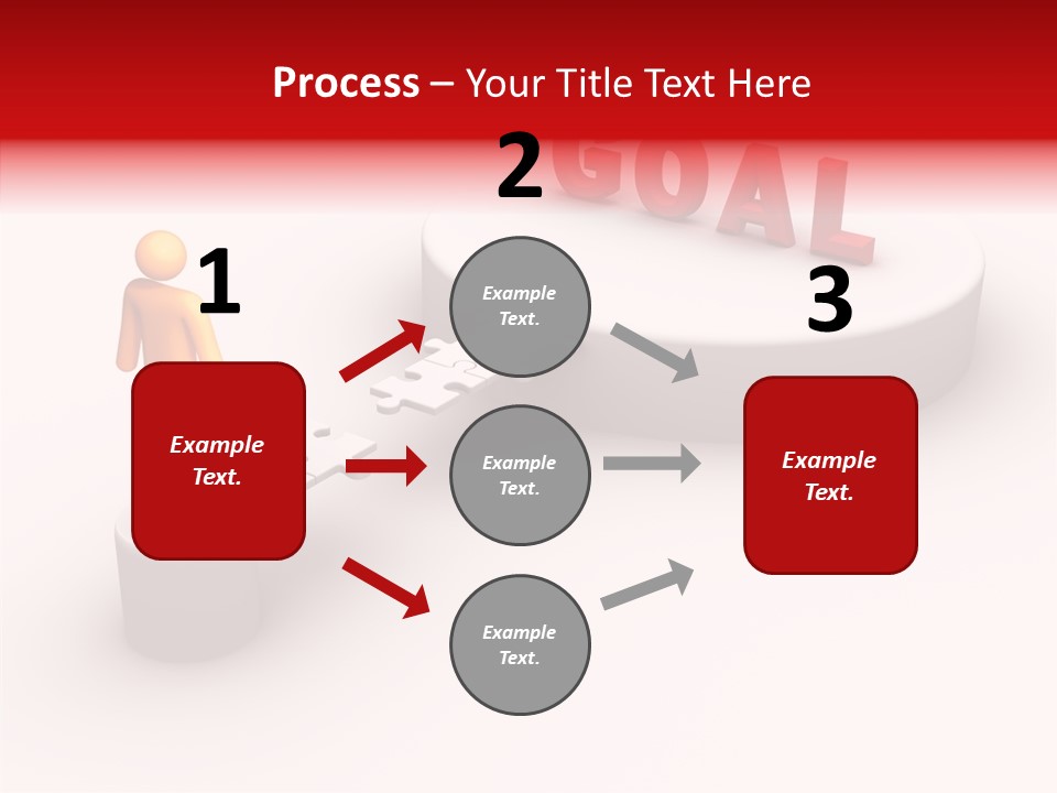 Stick Figure Jigsaw Bridge PowerPoint Template