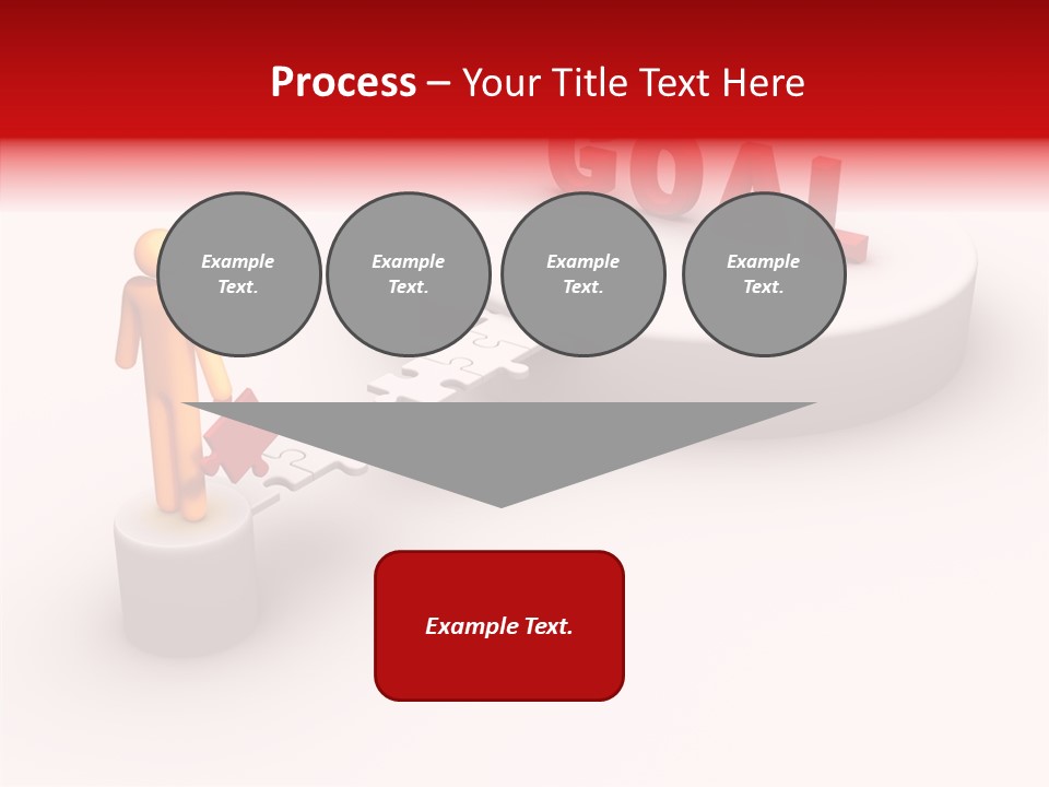 Stick Figure Jigsaw Bridge PowerPoint Template