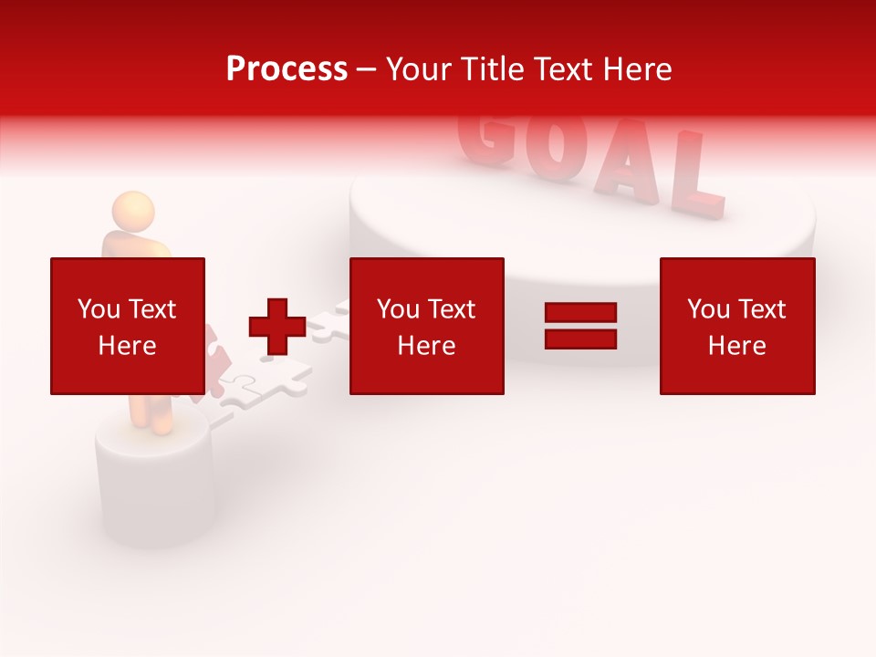 Stick Figure Jigsaw Bridge PowerPoint Template