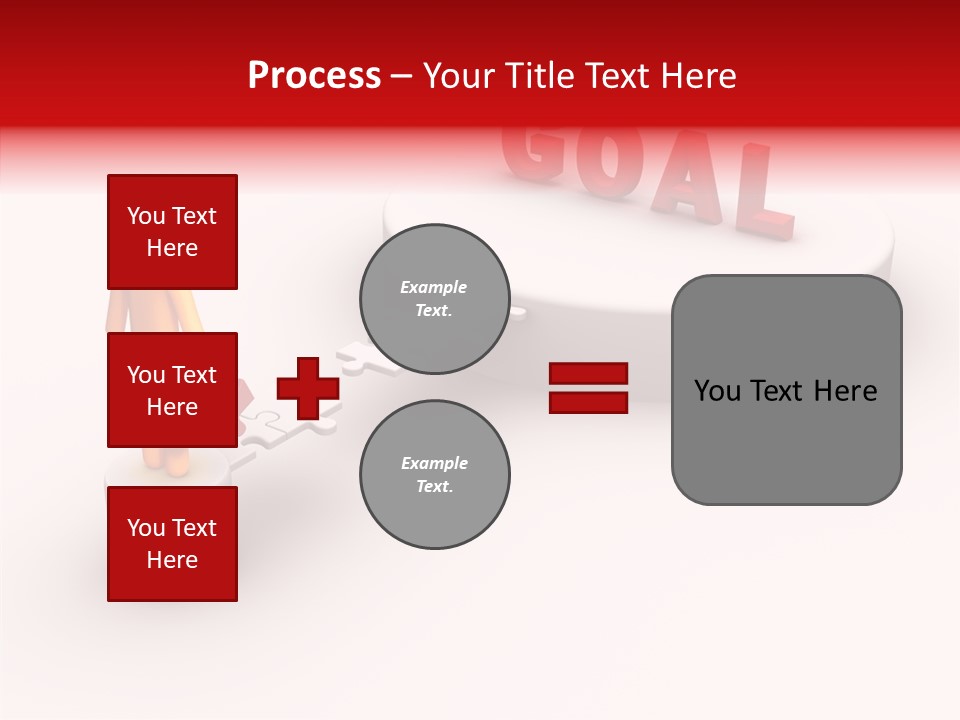 Stick Figure Jigsaw Bridge PowerPoint Template