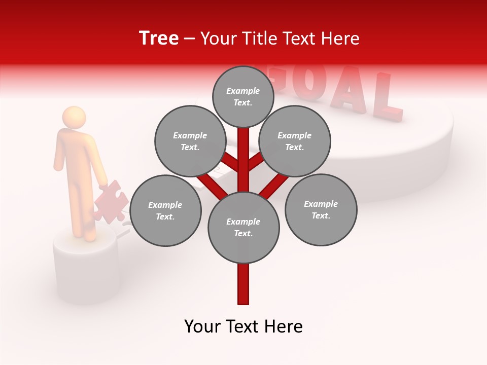 Stick Figure Jigsaw Bridge PowerPoint Template
