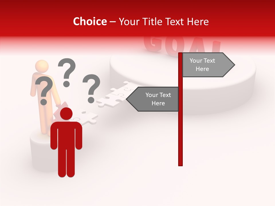 Stick Figure Jigsaw Bridge PowerPoint Template