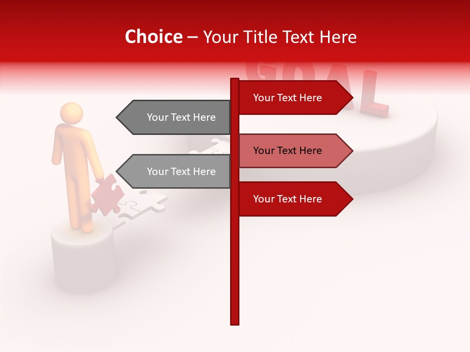 Stick Figure Jigsaw Bridge PowerPoint Template