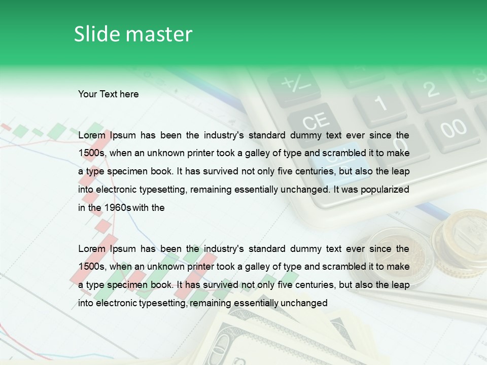 Finances Data Chart PowerPoint Template