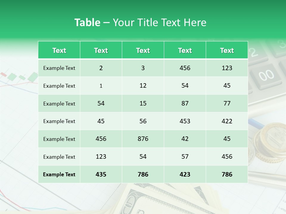 Finances Data Chart PowerPoint Template