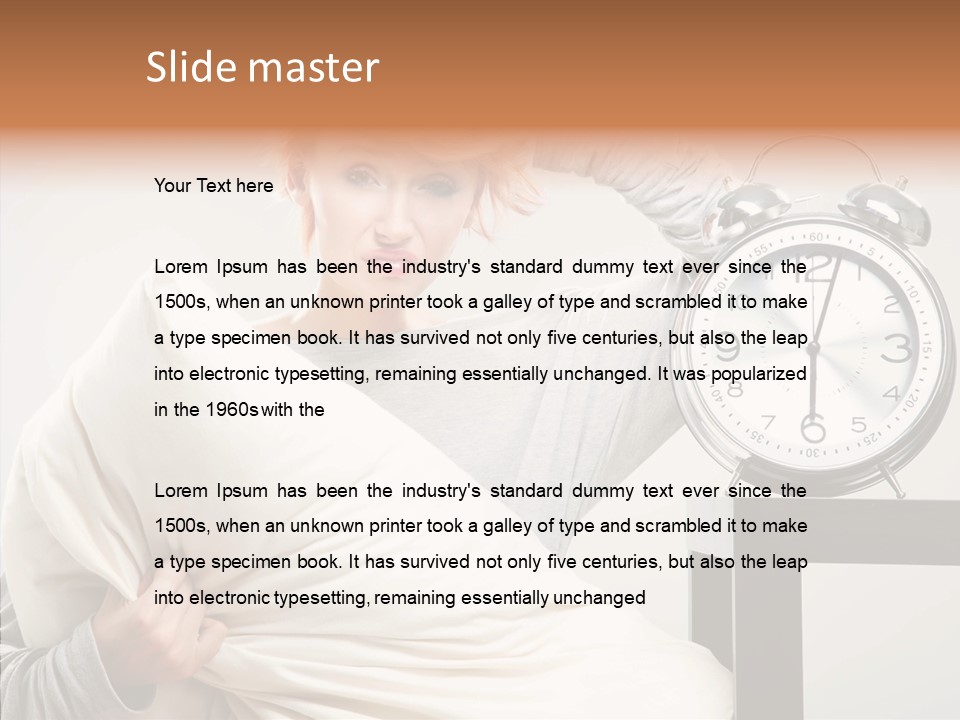 Girl Tired Dreamer PowerPoint Template