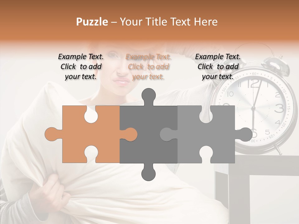 Girl Tired Dreamer PowerPoint Template