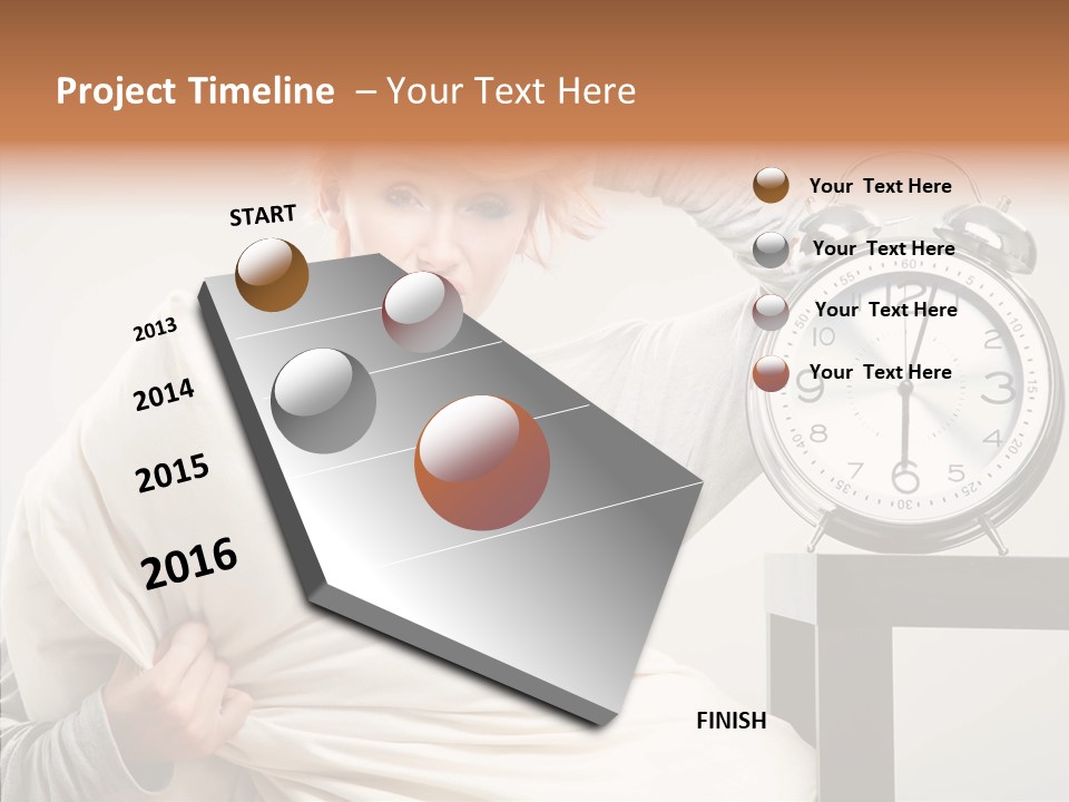 Girl Tired Dreamer PowerPoint Template