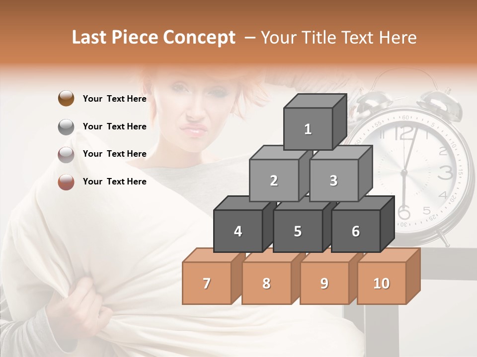 Girl Tired Dreamer PowerPoint Template