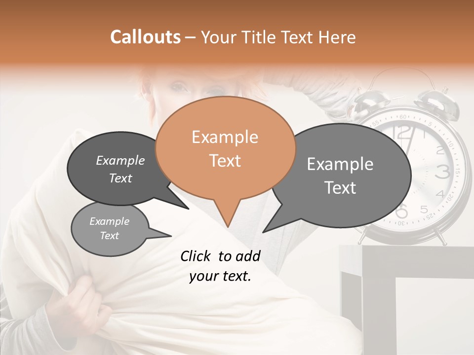 Girl Tired Dreamer PowerPoint Template