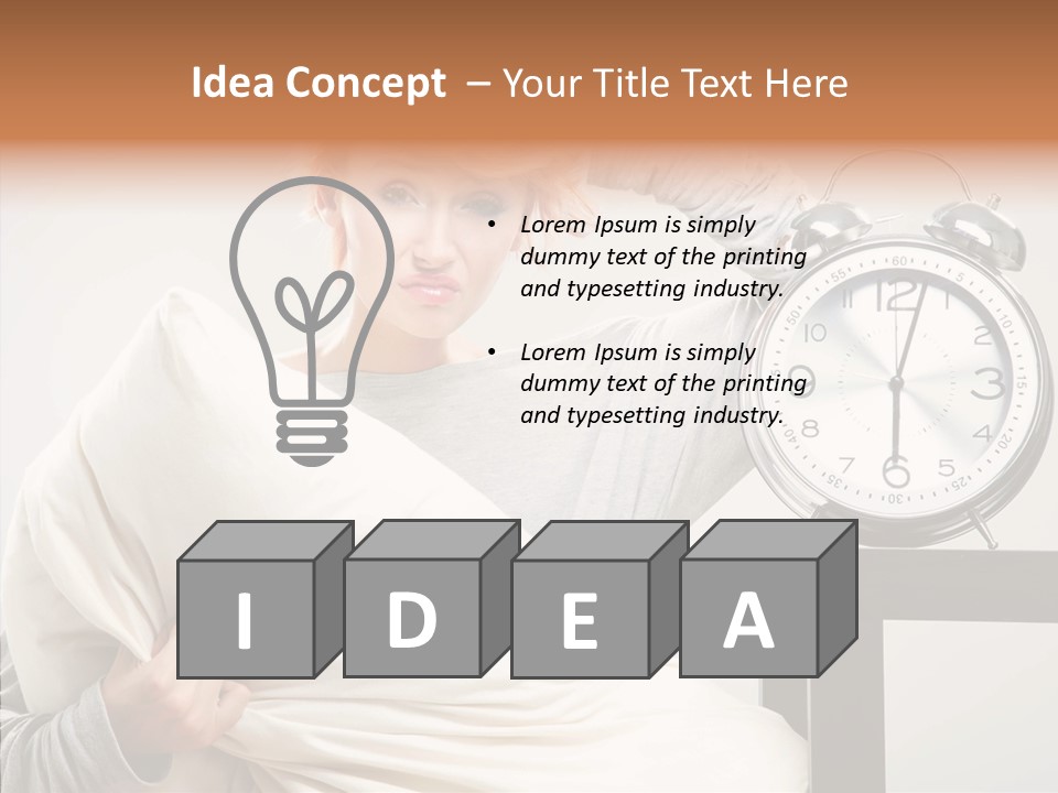 Girl Tired Dreamer PowerPoint Template