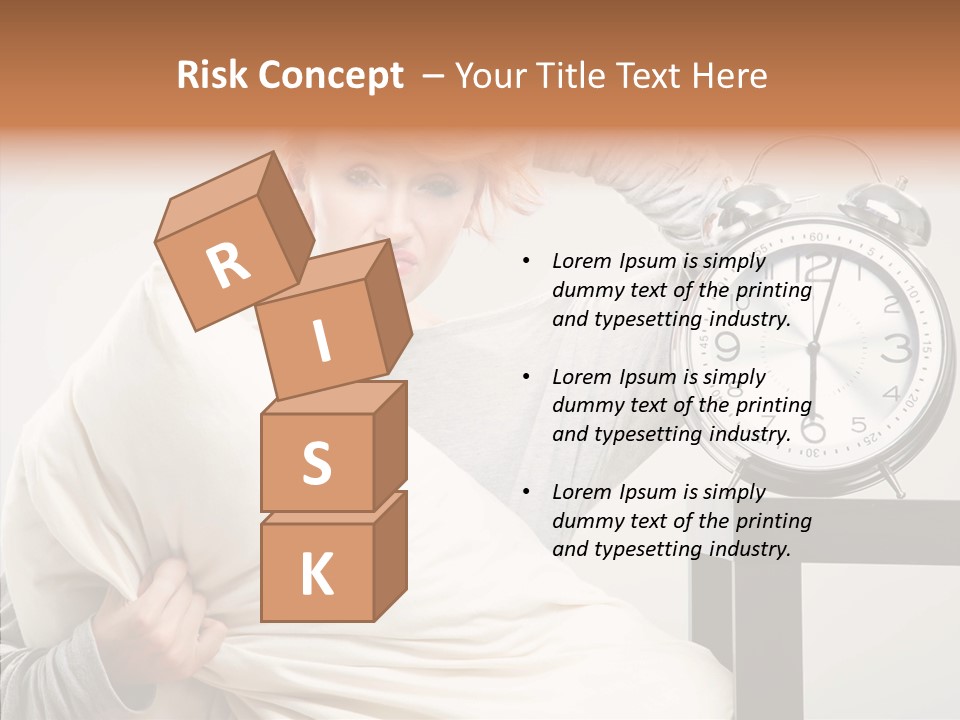 Girl Tired Dreamer PowerPoint Template