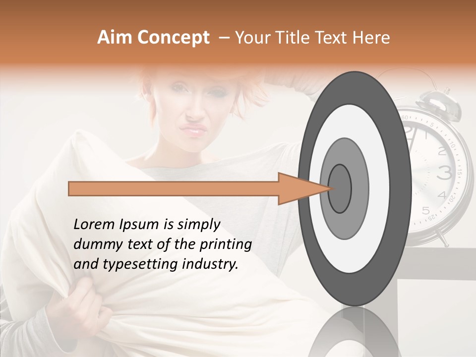 Girl Tired Dreamer PowerPoint Template