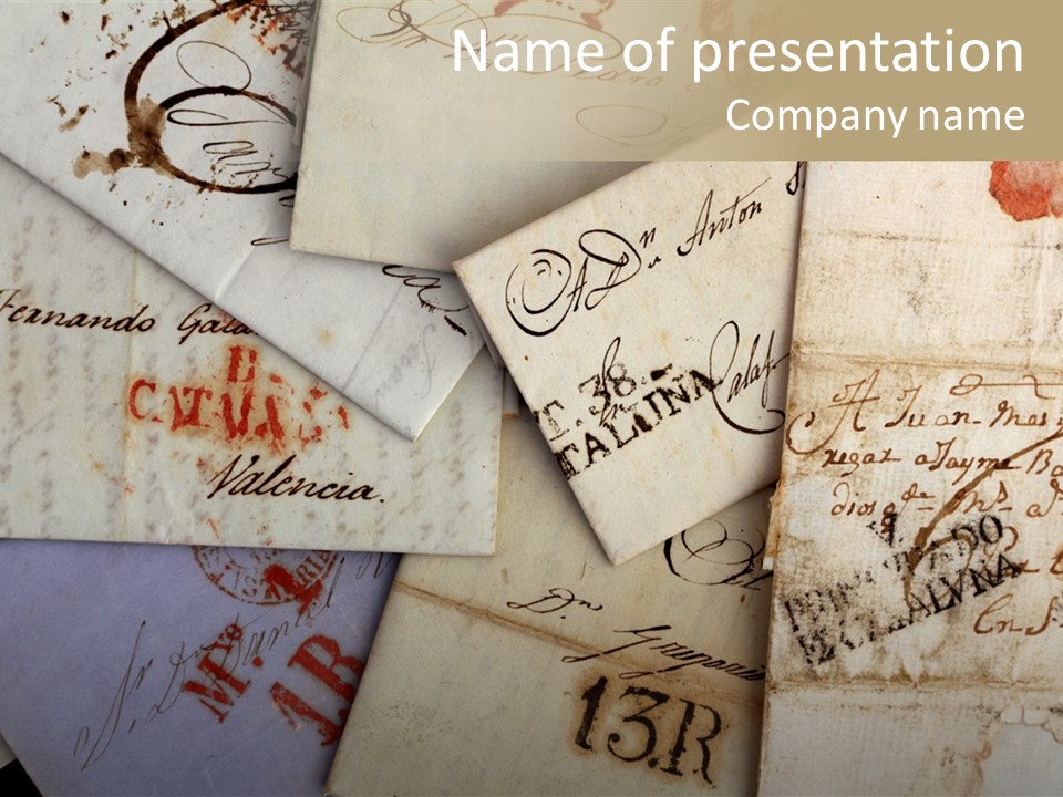 Handwriting Revival Document PowerPoint Template