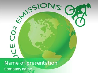 Climate Pushbike Drawing PowerPoint Template