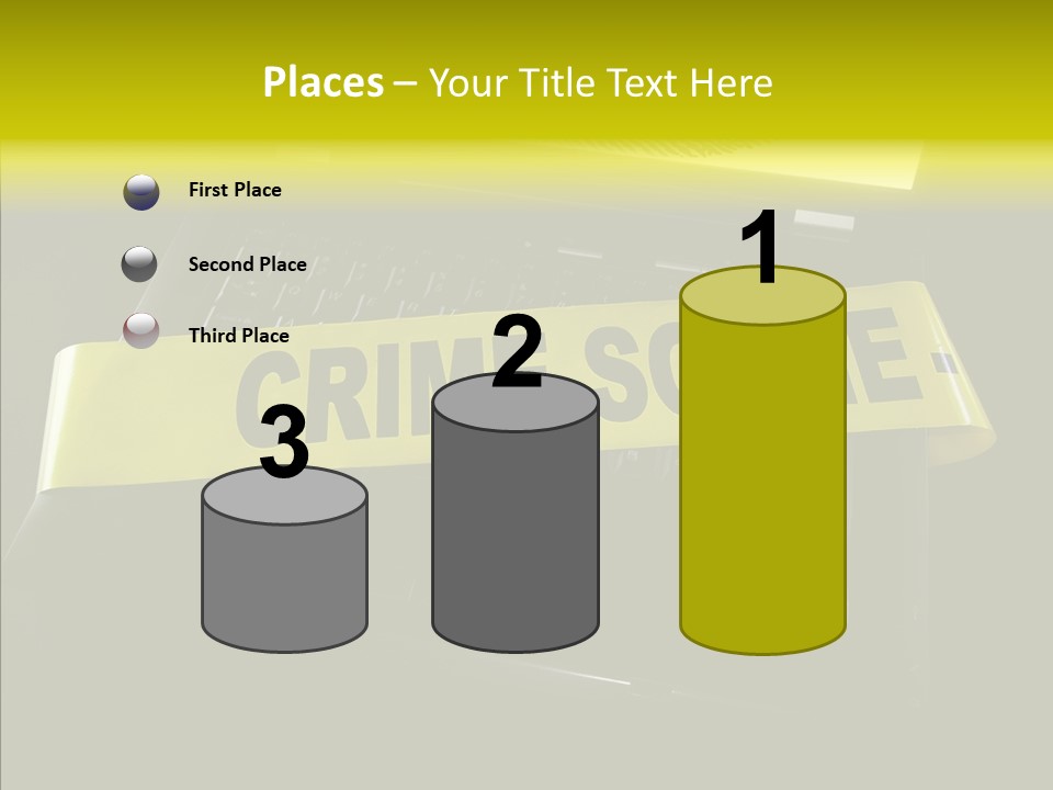 A Laptop Computer With A Crime Scene Sign On It PowerPoint Template