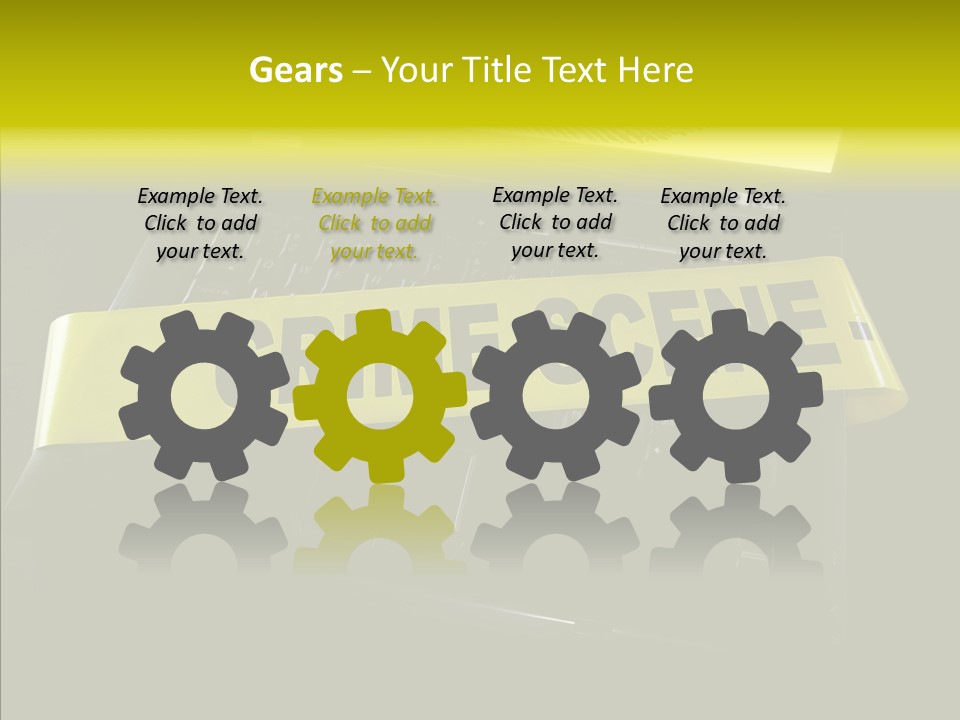 A Laptop Computer With A Crime Scene Sign On It PowerPoint Template