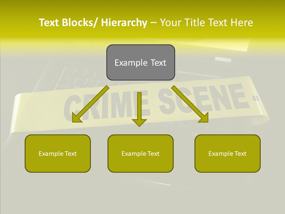 A Laptop Computer With A Crime Scene Sign On It PowerPoint Template