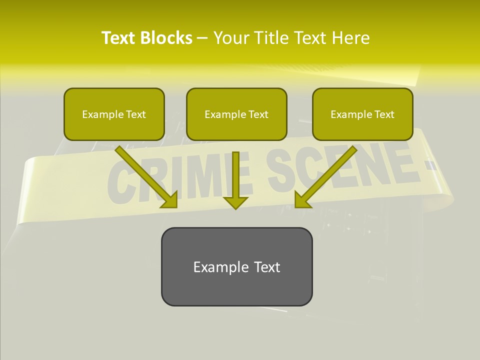 A Laptop Computer With A Crime Scene Sign On It PowerPoint Template