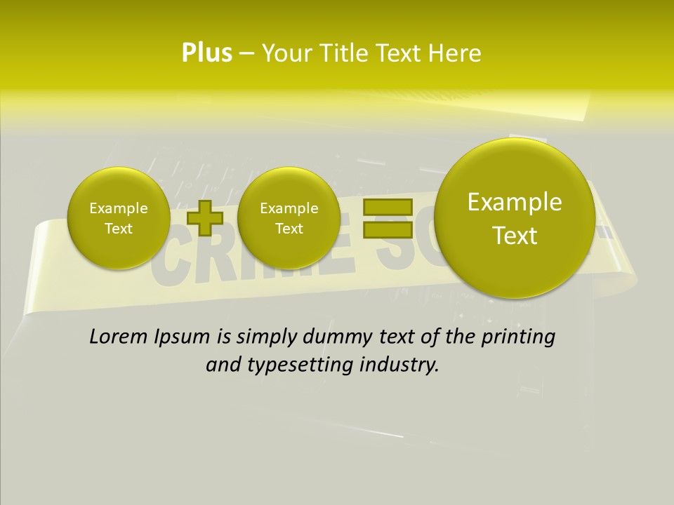 A Laptop Computer With A Crime Scene Sign On It PowerPoint Template