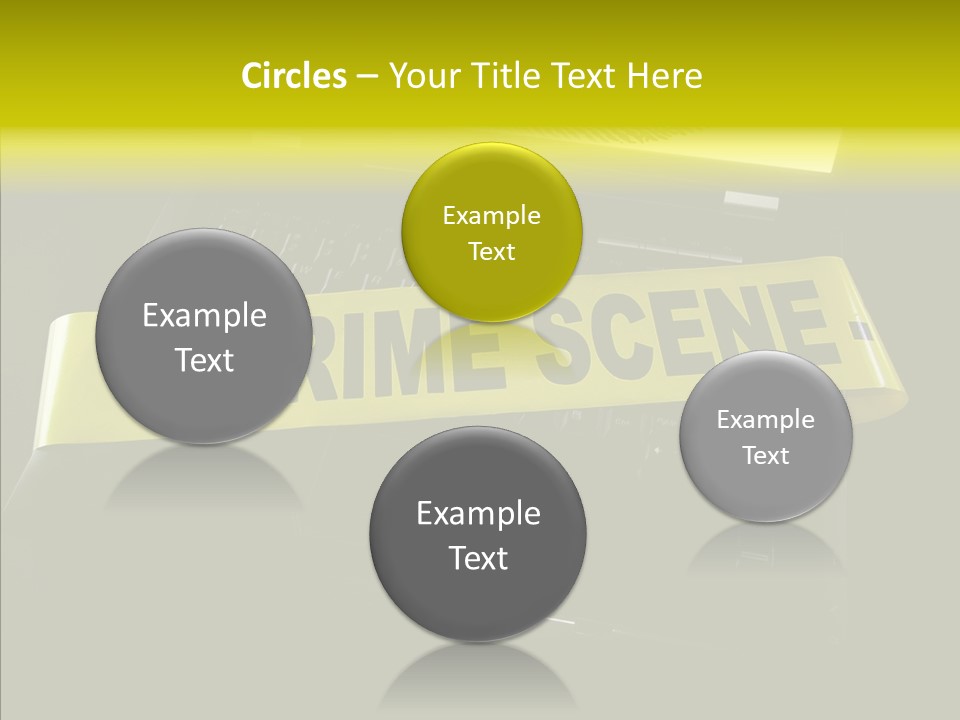 A Laptop Computer With A Crime Scene Sign On It PowerPoint Template