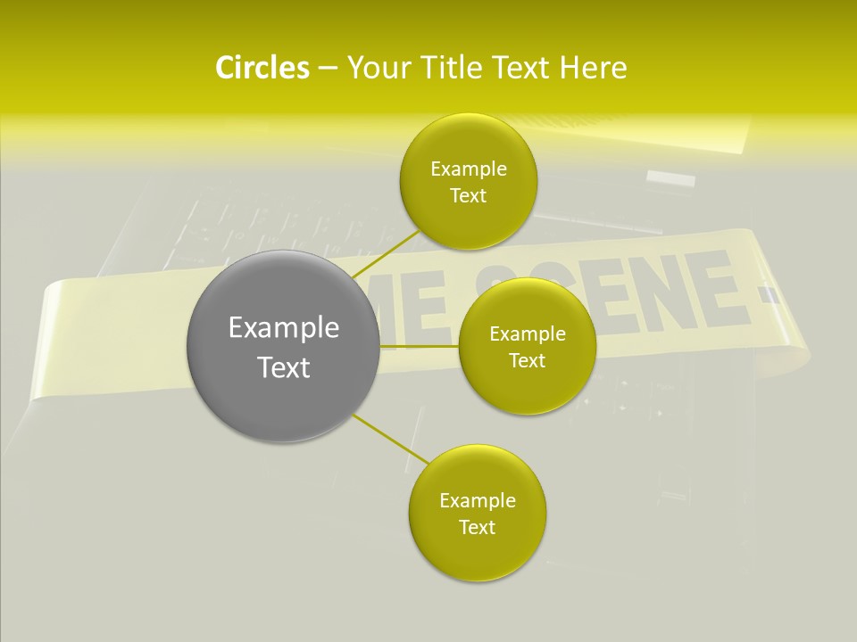 A Laptop Computer With A Crime Scene Sign On It PowerPoint Template
