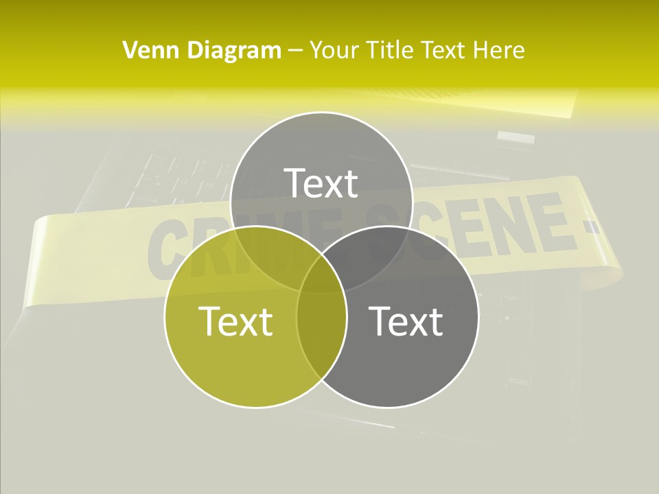 A Laptop Computer With A Crime Scene Sign On It PowerPoint Template