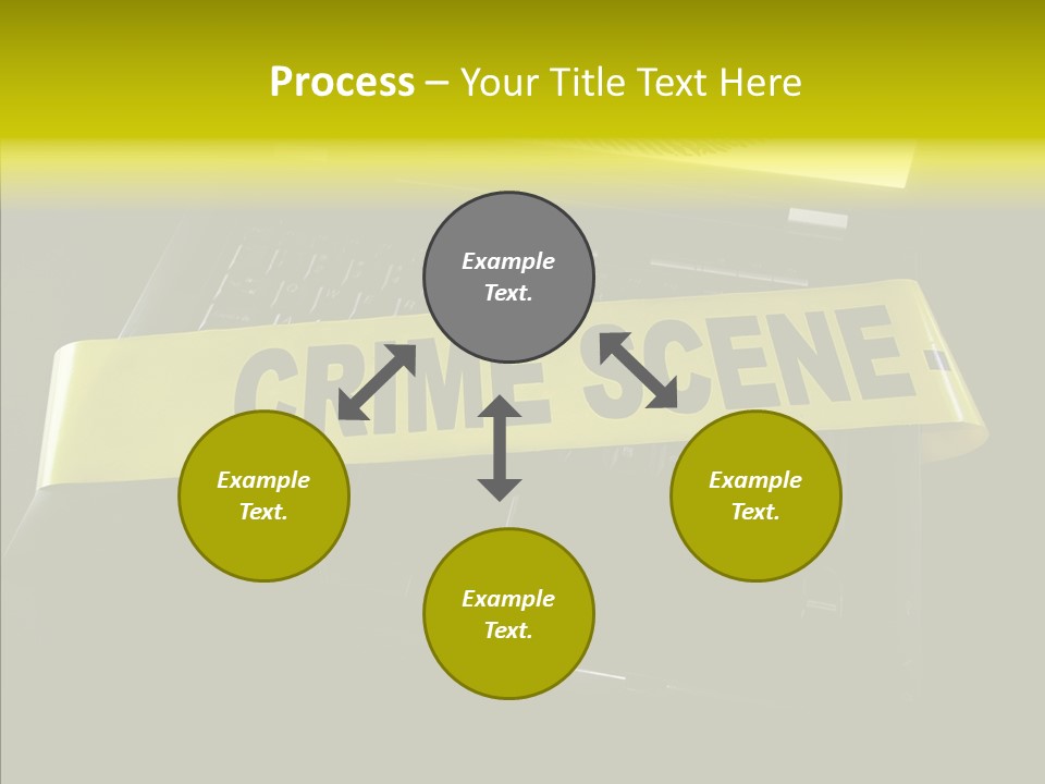 A Laptop Computer With A Crime Scene Sign On It PowerPoint Template