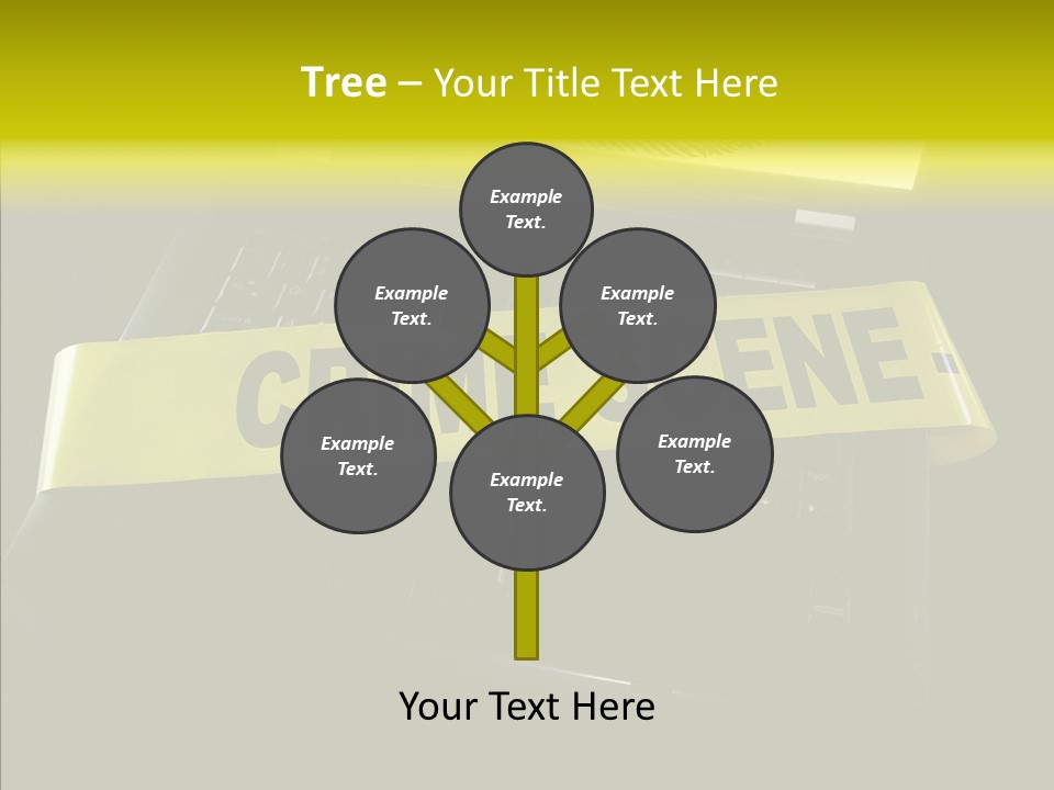 A Laptop Computer With A Crime Scene Sign On It PowerPoint Template