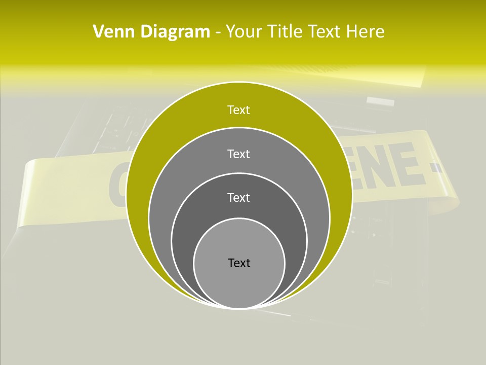 A Laptop Computer With A Crime Scene Sign On It PowerPoint Template
