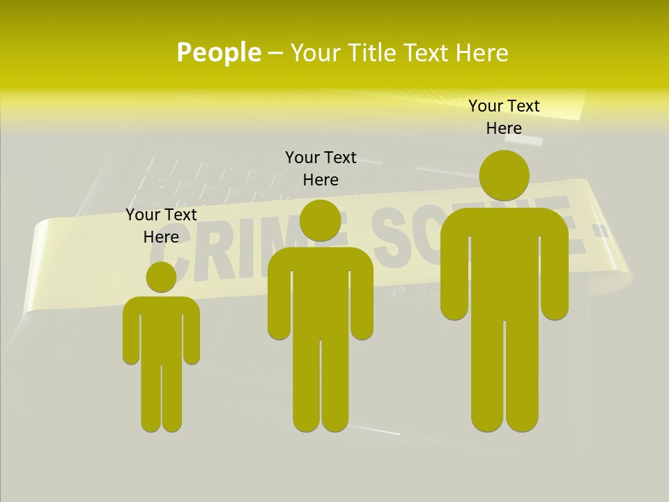 A Laptop Computer With A Crime Scene Sign On It PowerPoint Template