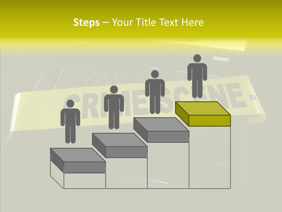 A Laptop Computer With A Crime Scene Sign On It PowerPoint Template