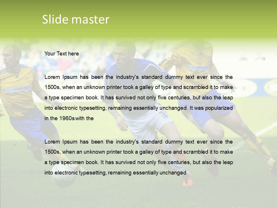 Bluebirds Craig Bellamy English PowerPoint Template