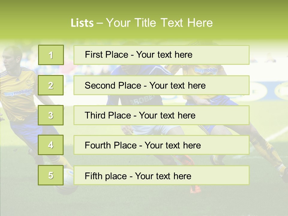 Bluebirds Craig Bellamy English PowerPoint Template