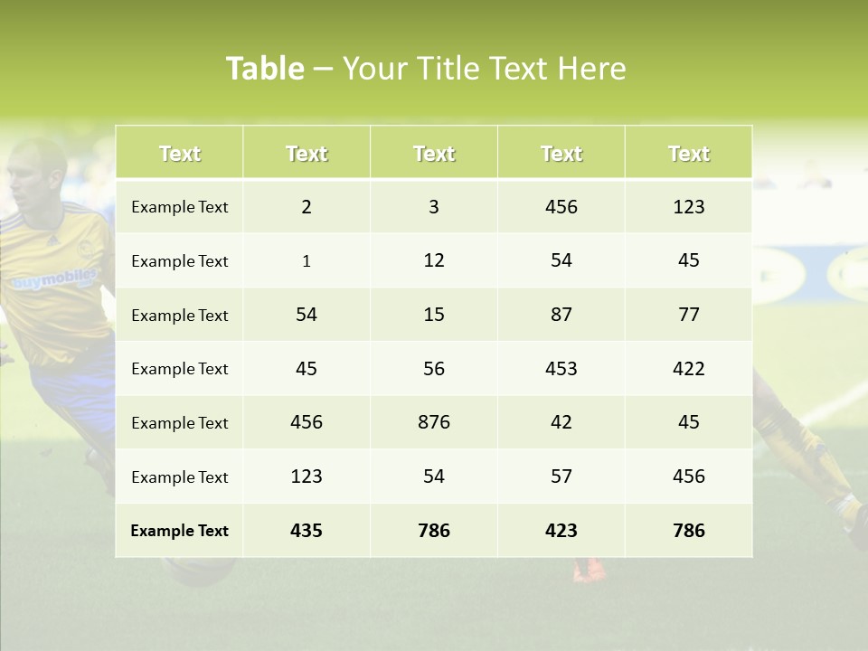 Bluebirds Craig Bellamy English PowerPoint Template