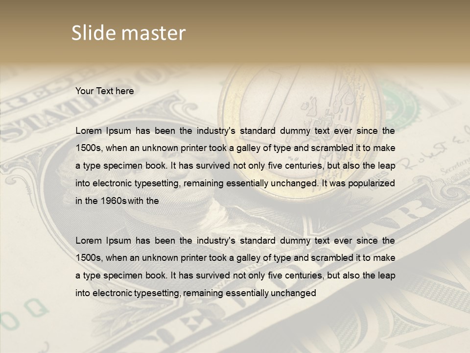 Banknote Money Exchange PowerPoint Template