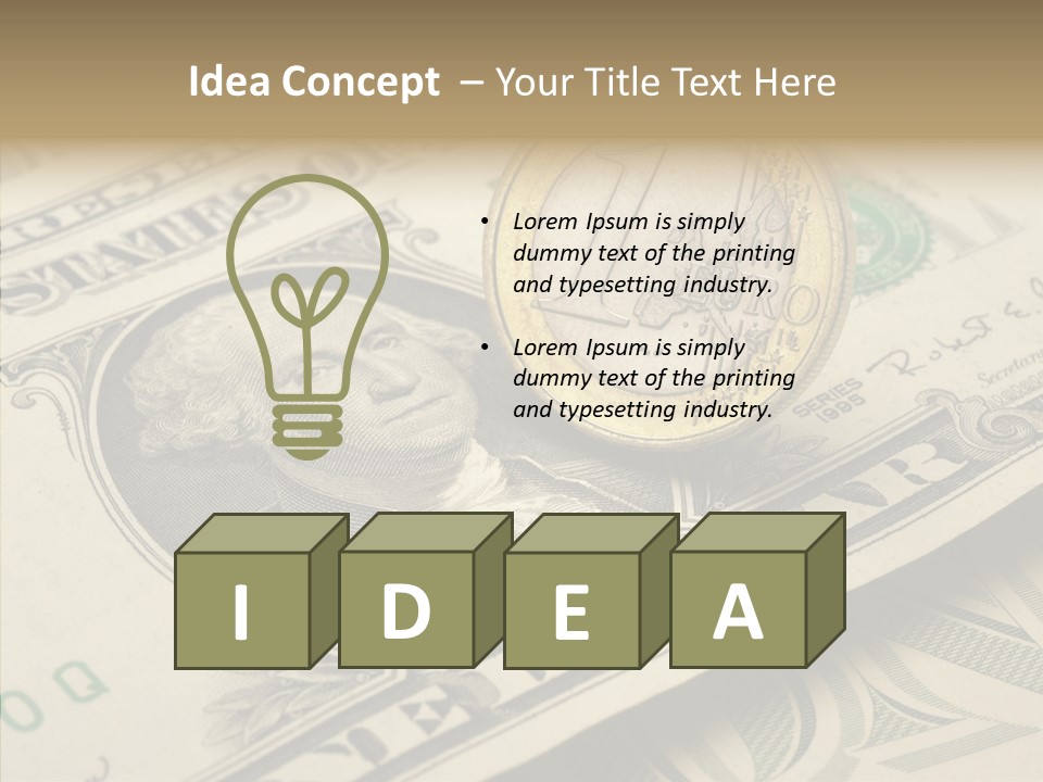 Banknote Money Exchange PowerPoint Template
