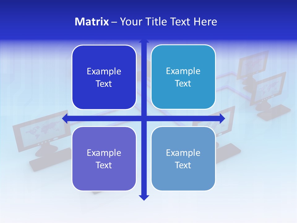 White Connection Data PowerPoint Template