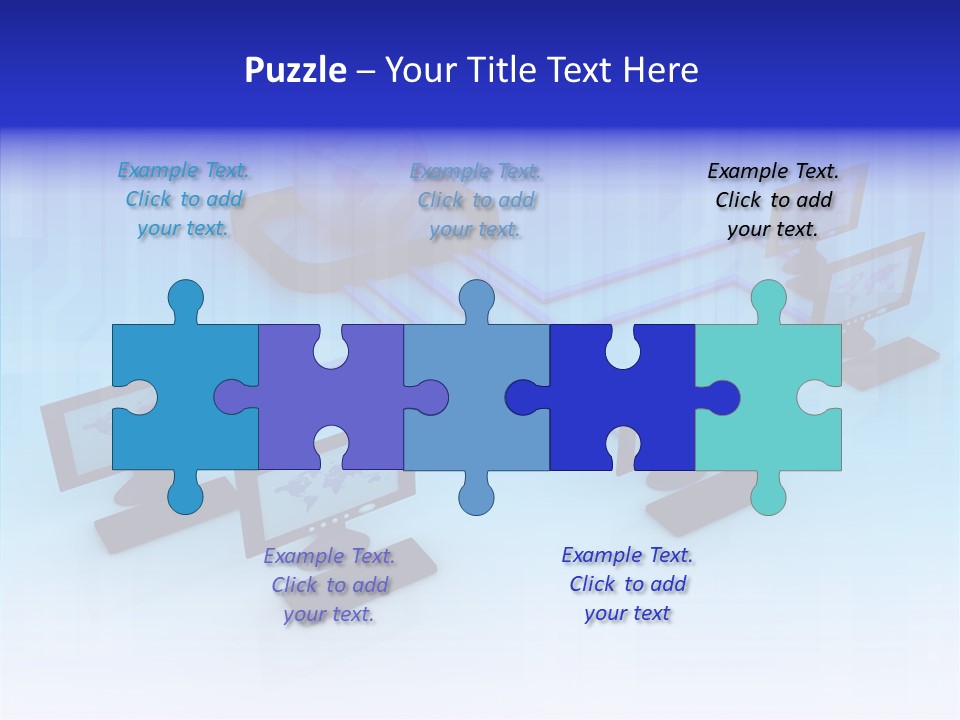 White Connection Data PowerPoint Template