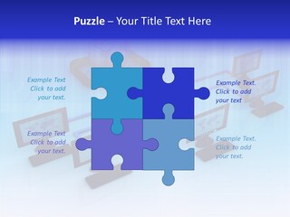 White Connection Data PowerPoint Template