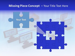 White Connection Data PowerPoint Template